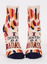 Load image into Gallery viewer, I Identify As A Badass Ankle Socks

