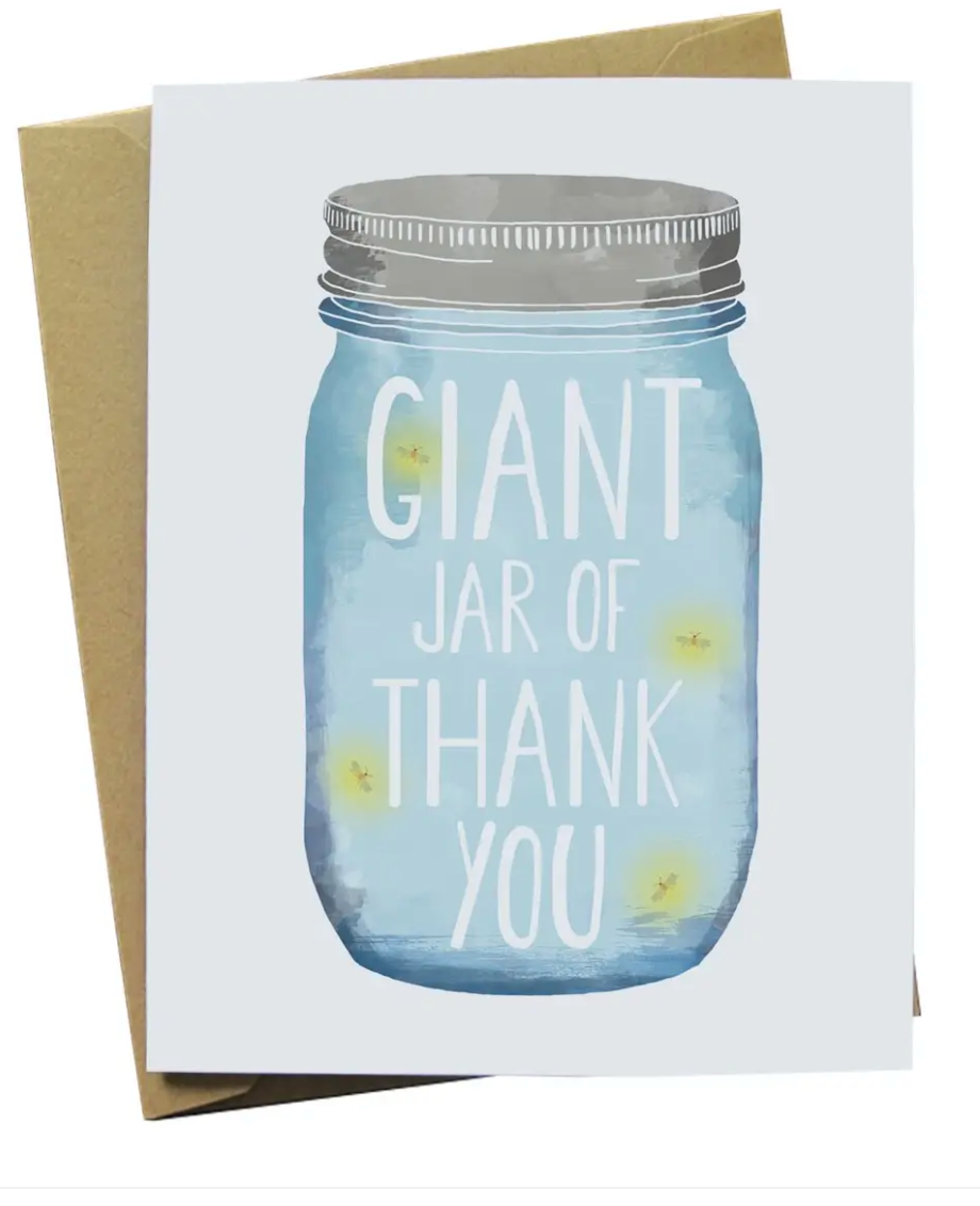 Giant Jar of Thanks Card