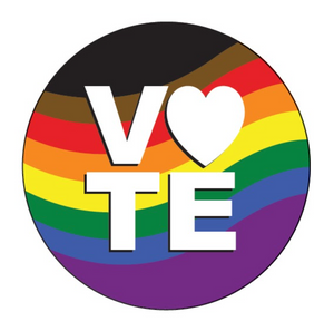 Vote - Pride Flag Button