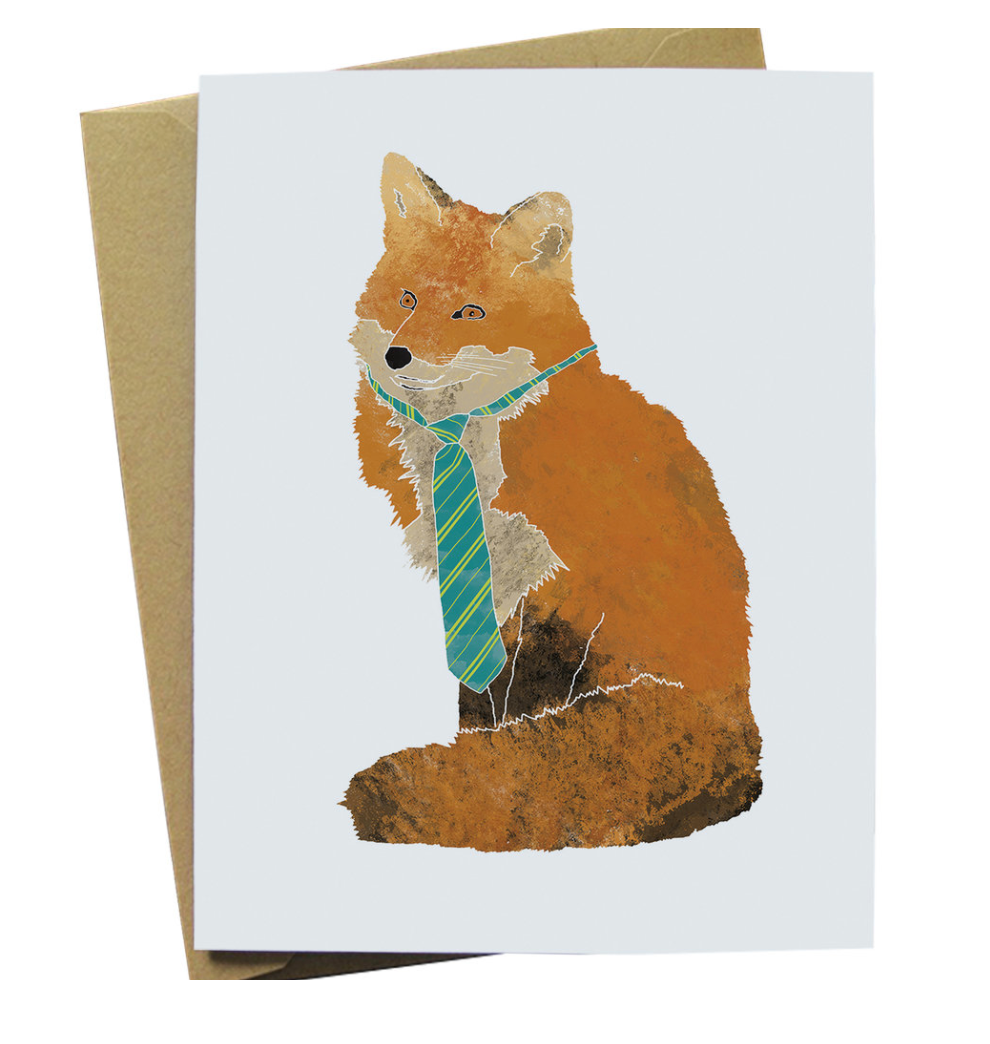 Fox in A Tie Card