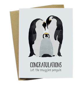 Congrats Penguin Baby Card