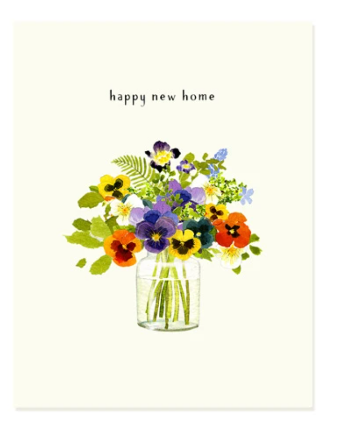 Pansies Bouquet New Home Card