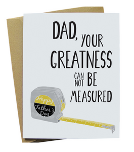 Tape Measure Father's Day Card