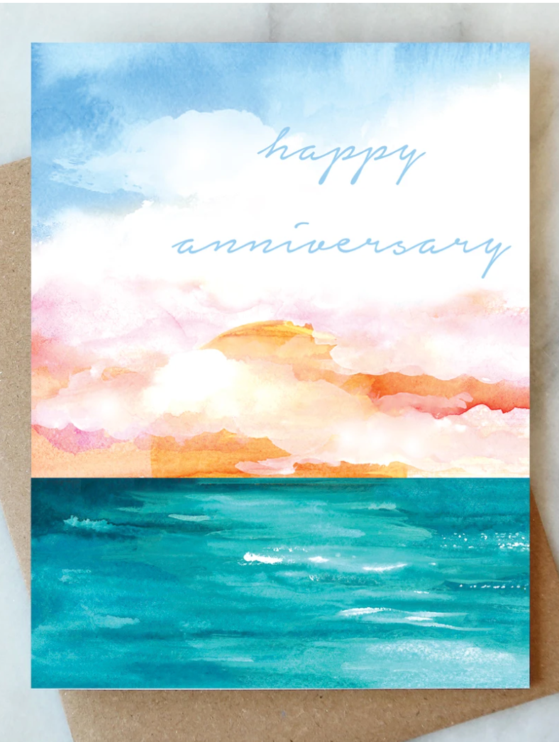 Ocean Happy Anniversary Card