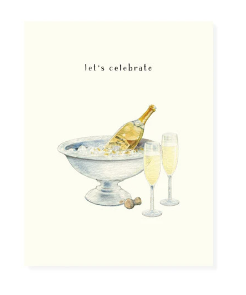 Champagne Flutes Celebrate Card