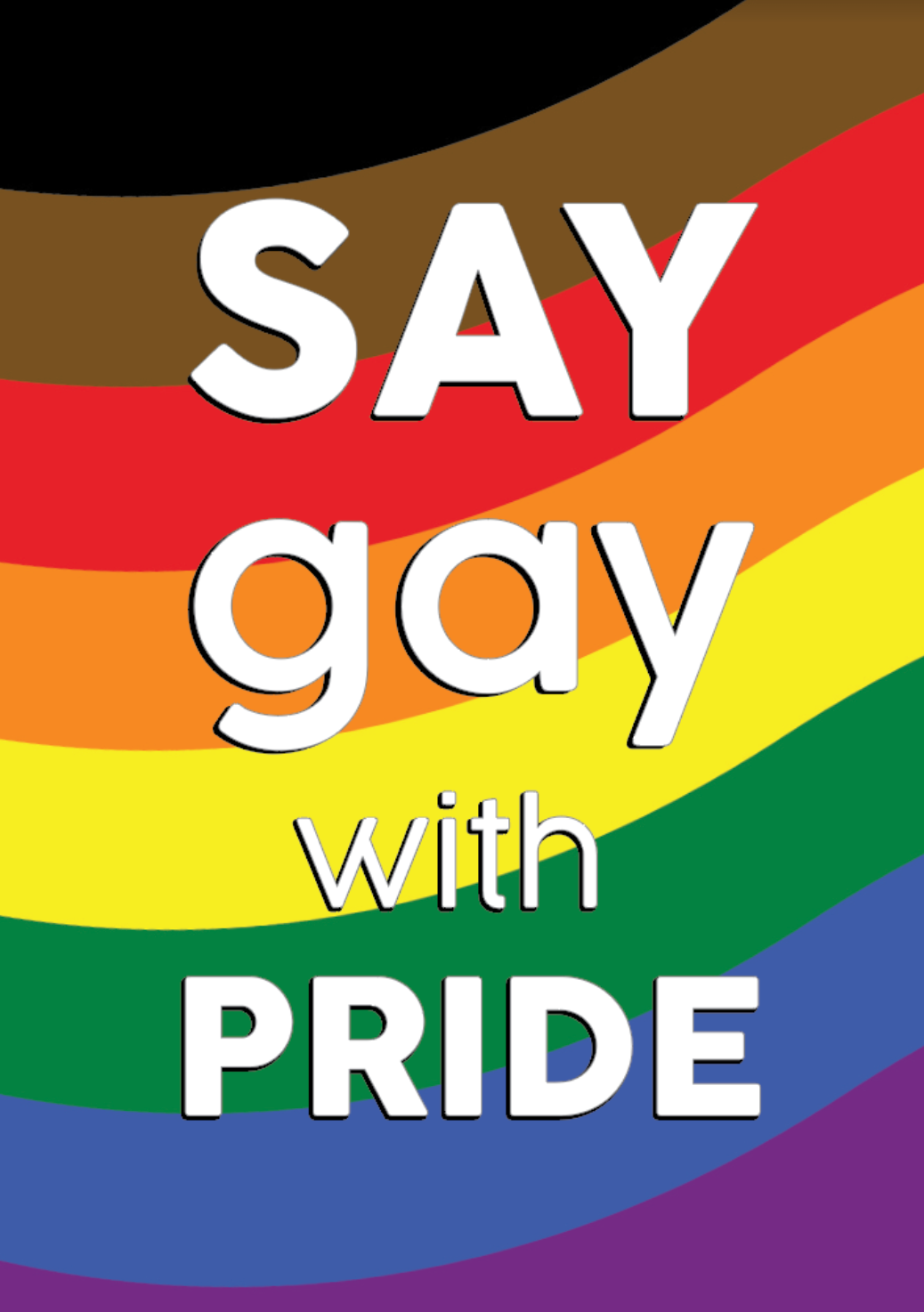 Say Gay With Pride Postcard Mini Poster