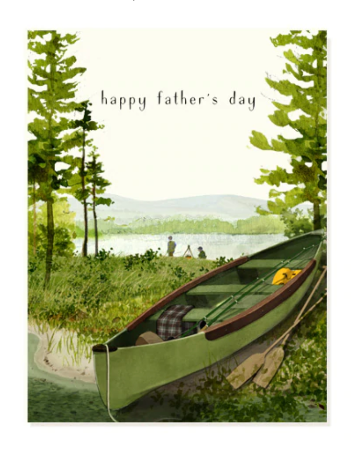 Canoe Fathers Day Card