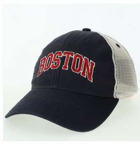 Boston Navy Mesh Trucker Cap