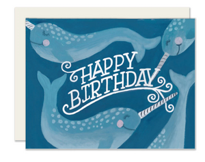 Narwhals Birthday Card