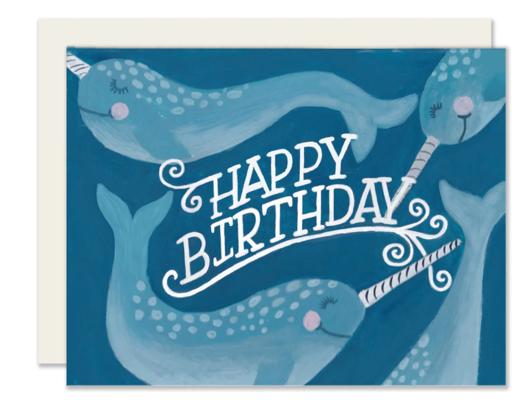 Narwhals Birthday Card