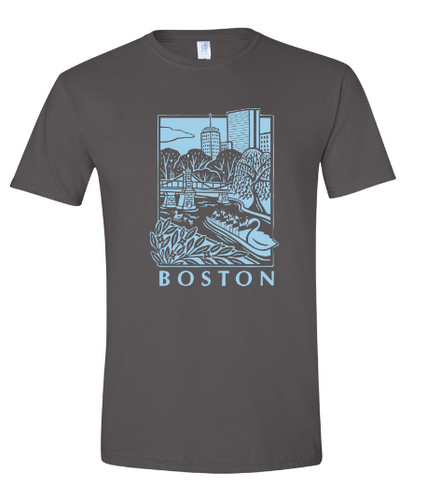 Blue On Charcoal Boston Unisex Shirt