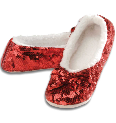 Red Sequin Slippers