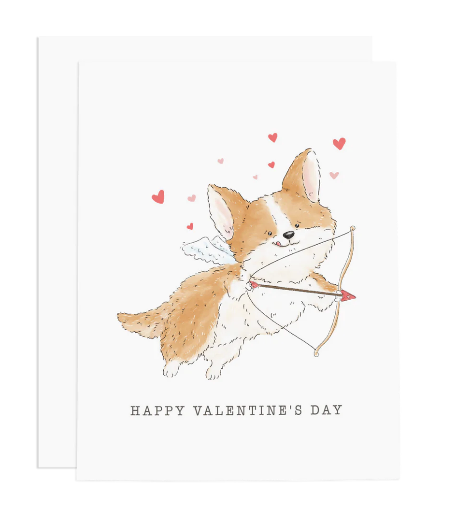 Cupid Dog Valentine Card